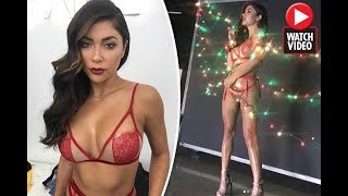 UFC  Arianny Celeste strips to lingerie in sexy Christmas shoot