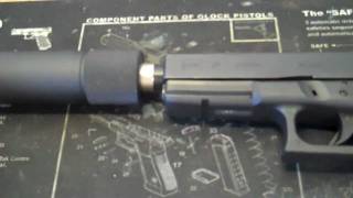 Glock 21SF + SWR HEMS2 silencer Video Review