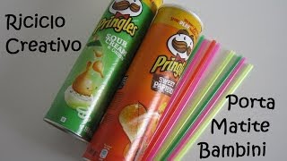 Riciclo Creativo: Porta Penne - Tubi Pringles e Cannucce || Mami Crea