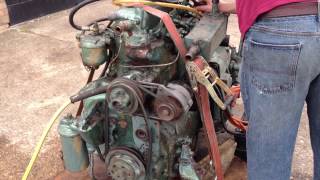 Bolinder Munktel 1053 marine diesel engine start and run