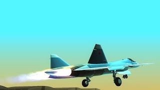 GTA SA T-50 Pak Fa (working afterburner, weapon bays and more) [Mod]