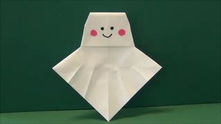 梅雨の救世主「てるてる坊主」折り紙Savior "paper doll for fine weather" origami of a rainy season