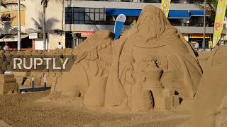 Tourists, locals visit 'sand Nativity' in Gran Canaria