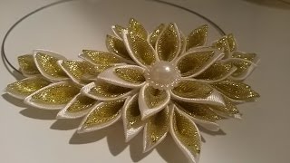 Нежное КОЛЬЕ своими руками из ленты 2.5 см  Necklace DIY