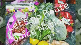 Alice's Route Juice | collard greens + strawberries + grapes