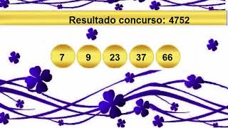 sorteio resultado quina 4752 Palpite 4753