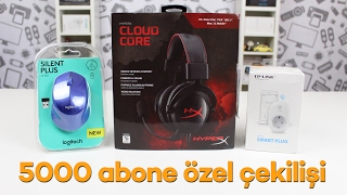 5000 abone özel çekilişi - HyperX Cloud Core, Logitech M330, TP-Link HS100