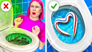 KIAT BERSIH-BERSIH KAMAR MANDI GOKIL || Alat Populer & Trik Toilet Gokil oleh 123 GO Like!