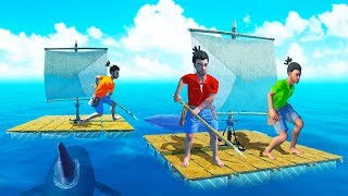 SURVIVING WITH JELLY AND KWEBBELKOP! - Raft Multiplayer