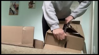 ASMR Cleaning - Recycling Sorting Paper Crunching and Tearing Tape Tearing
