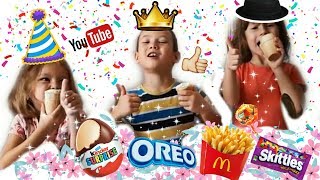 ЧЕЛЛЕНДЖ  ВКУСНОЕ VS ОБЫЧНАЯ ЕДА! ОТКРЫВАЕМ! Попробуй вместе! OREO? мистер макс! ДЕТИ БОЙ МАЙНКРАФТ