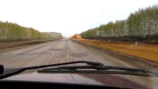 Трасса М-6 Каспий: дорожное покрытие около г. Мичуринск