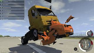 Beamng Drive Kamaz Truck vs Cars Head on Head Crashes