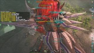 ARK  Survival Evolved Broodmother Boss Arena Official Server FAIL! (Hard difficulty)