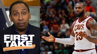 Stephen A. Smith says Cavaliers don't pose a threat to Warriors right now | First Take | ESPN