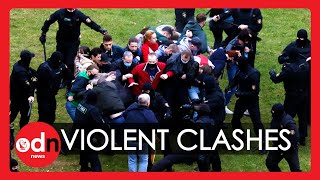 Dramatic Footage as Police Crack Down on Protesters in Minsk