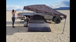 Car Tent Camping in the Desert - Alvord Desert and Hot Springs