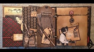 G 45 Communique Mixed Media Photo Album Journal Inside the Lamp Box
