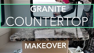 Painting Our RV Countertops with Granite Countertop Paint