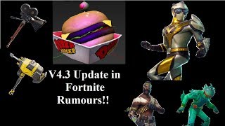 V4.3 Update in Fortnite patch notes and new skins, durr burger rumours!! (Fortnite Battle Royale)