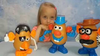 МИСТЕР КАРТОШКА История игрушек Шериф и Пират Видео Для Детей Mr. Potato Head Toys Disney