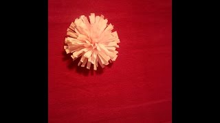 Chrysanthemum pleated paper / хризантема из гофрированной бумаги