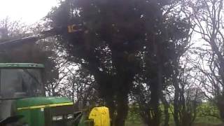 Hedge cutting with new Protech, twin belt drive saw head