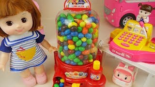 Baby Doli and Candy dispenser and baby doll mart toys play