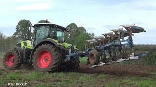 ploughing-Claas Axion 800+Lemken vari opal 8x-Ploegen-Melkveebedrijf Boonen-2019