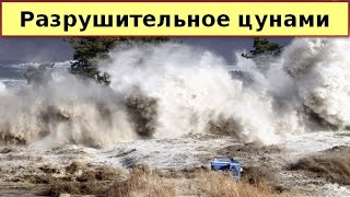 Сильнейшее цунами. Страшные кадры.