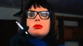 smoking in my new cateye glasses