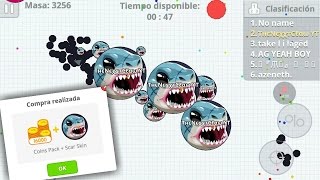 "EPIC SOLO ~ SHARK SKIN" AGAR.IO MOBILE (RUSH MODE)