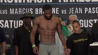 (Real Beef) Tense Marcos Browne vs Jean Pascal Weigh In  EsNews Boxing