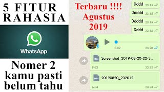 5 Fitur Keren TERSEMBUNYI WhatsApp, NEW ! KALIAN WAJIB TAU ?  Rahasia dan Bermanfaat.