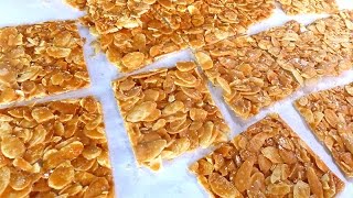 How To Bake Almond Flake Florentine Cookies 怎样烘杏仁麦芽片