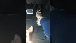 TatianasNaughtyToes - Long White Toenails Driving & Pedal Pumping in Stilettos