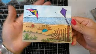 Easy Beach scene with BKRS & Pan pastels