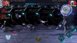 Injustice 2 Mobile, Raid 5, Phase 4 Braniac, SUPER Supermove! 1,053,045 Damage!