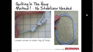 BERNINA Embroidery - Tool Tip - Quilting-in-the-Hoop
