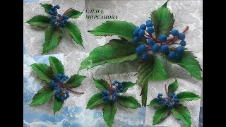 Мастер класс Девичий виноград  фоамиран силикон Master class Maiden grapes foamiran silicone