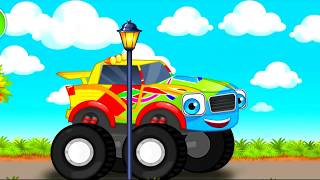 Мультик про ДЖИП. Разноцветный Вспыш мультик для детей. Blaze wash and repair
