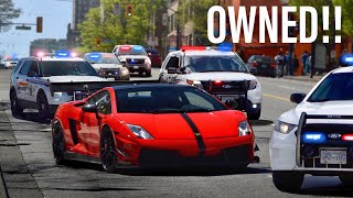 COPS MESSING WITH THE WRONG LAMBORGHINI DRIVER!!