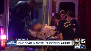 One dead, 4 hurt in Phoenix motel shooting