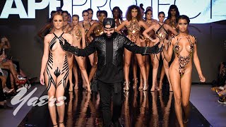 Black Tape Project Tape Art Swimwear Bikini Fashion Show Miami Swim Week 2019 Art Hearts Fashion