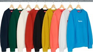 SUPREME FW18 COPPING BOX LOGO MANUAL (CREWNECK)