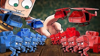 Minecraft | RED BASE VS BLUE BASE! (ARMY SOLDIER FORT WARS)