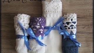 Обвязанные кухонные полотенца: практичный подарок своими руками. Ажур крючком