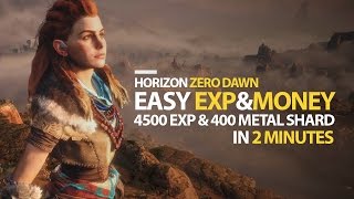 Horizon Zero Dawn | 4500+ Exp | 400+ metal shard | in 2 minutes.