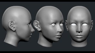 Female head sculpt practice