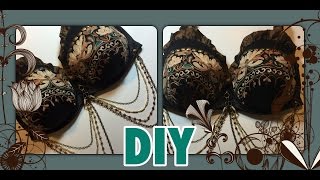 Tribal Belly Dance Bra out of Repurposed Items - Watch Me Make It!